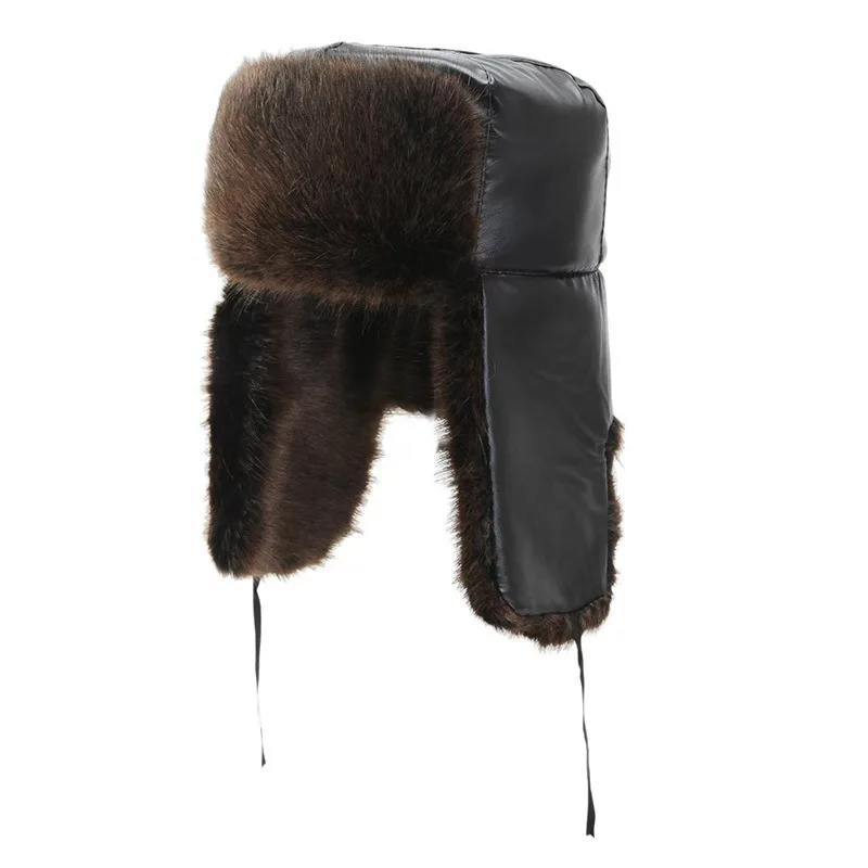Wholesale Russia Ushanka Bomber Hats Pilot Trapper Cap Winter Faux Fur Ear Flaps Cap Snow Caps hat Ear Protection Bonnet
Wholesale Russia Ushanka Bomber Hats Pilot Trapper Cap Winter Faux Fur Ear Flaps Cap Snow Caps hat Ear Protection Bonnet