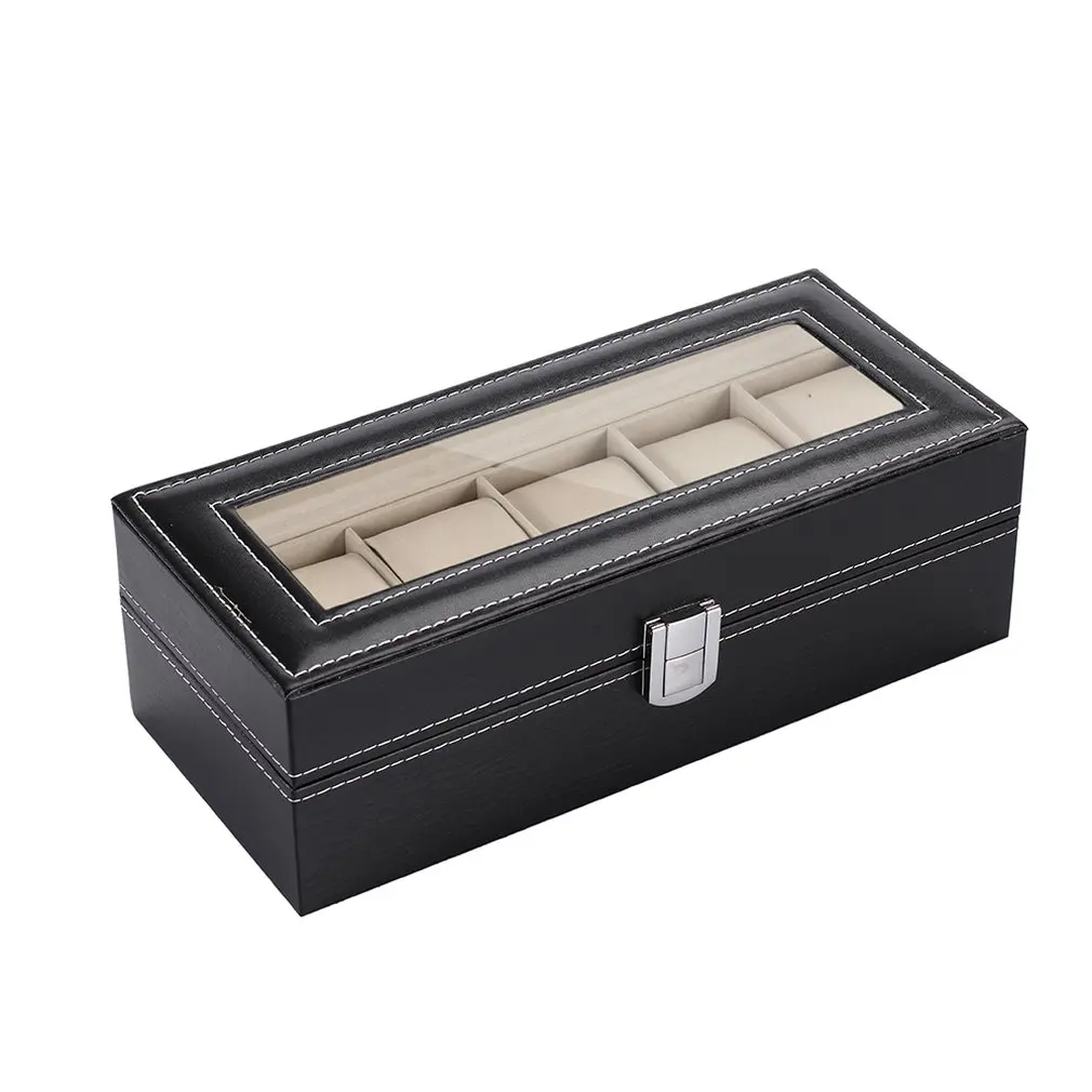 Standard 5 Slots Fashionable Watch Box Soft PU Leather Watch Storage Box Watch Display Slot Case Box Case DROPSHIPPING New
Standard 5 Slots Fashionable Watch Box Soft PU Leather Watch Storage Box Watch Display Slot Case Box Case DROPSHIPPING New