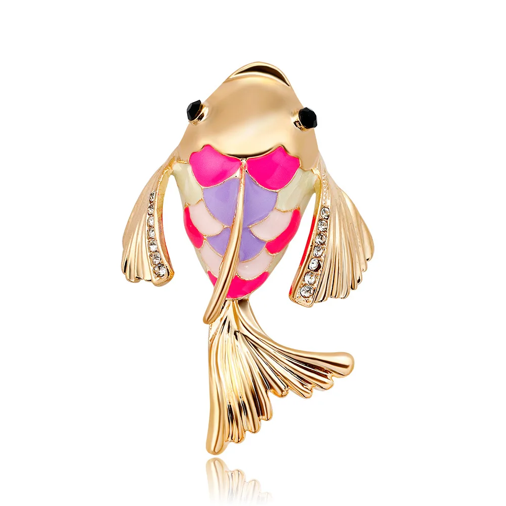 Cute Fish Brooches for Women Trendy Animal Shaped Clear Rhinestone Crystal Alloy Pin Brooch Jewelry Accessories AL257 
Cute Fish Brooches for Women Trendy Animal Shaped Clear Rhinestone Crystal Alloy Pin Brooch Jewelry Accessories AL257