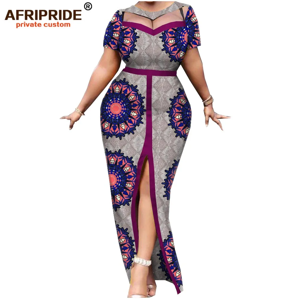 2019 african print spring women dress AFRIPRIDE bazin richi 100% cotton short sleeve ankle length split dress for women A1925003
2019 african print spring women dress AFRIPRIDE bazin richi 100% cotton short sleeve ankle length split dress for women A1925003