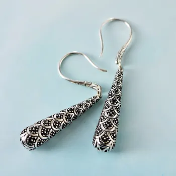 BOCAI new s925 sterling silver jewelry women earrings retro ethnic style fish scale pattern black agate long earrings for women
BOCAI new s925 sterling silver jewelry women earrings retro ethnic style fish scale pattern black agate long earrings for women