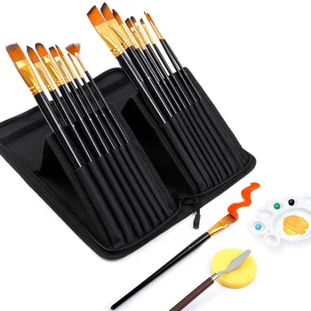 Artist Paint Brush Set,18Pcs Paint Brushes Bonus Palette Knife Sponge for Acrylic, Oil and Gouache Painting
Artist Paint Brush Set,18Pcs Paint Brushes Bonus Palette Knife Sponge for Acrylic, Oil and Gouache Painting