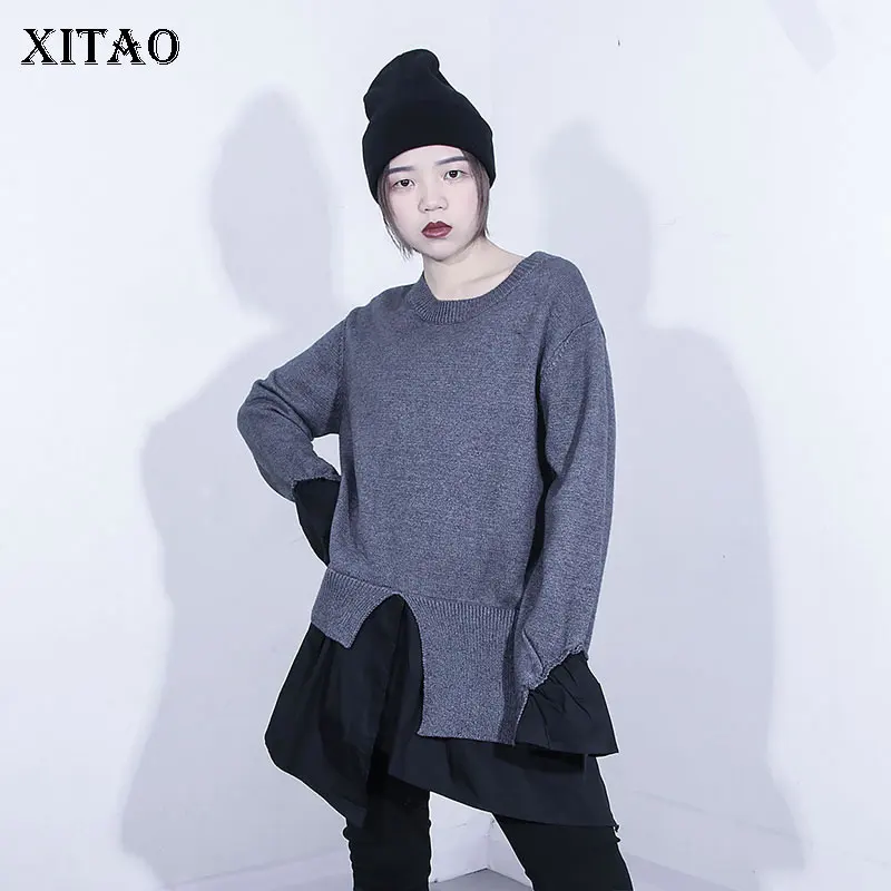 XITAO Irregular Women Sweater False Two Piece Pullover Elegant Small Fresh Patchwork Loose O Neck Casual Sweater XJ3021
XITAO Irregular Women Sweater False Two Piece Pullover Elegant Small Fresh Patchwork Loose O Neck Casual Sweater XJ3021