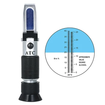 Wine Sugar Concentration Refractometer Handheld Alcohol Meter Grape Brix ATC Optical Beverages Sugar Concentration Tester
Wine Sugar Concentration Refractometer Handheld Alcohol Meter Grape Brix ATC Optical Beverages Sugar Concentration Tester