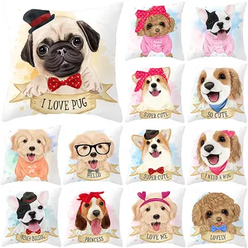 Pug Dog Animal Pattern Decorative Cushions Pillowcase Polyester Cushion Cover Throw Pillow Sofa Decoration Pillowcover 40908
Pug Dog Animal Pattern Decorative Cushions Pillowcase Polyester Cushion Cover Throw Pillow Sofa Decoration Pillowcover 40908