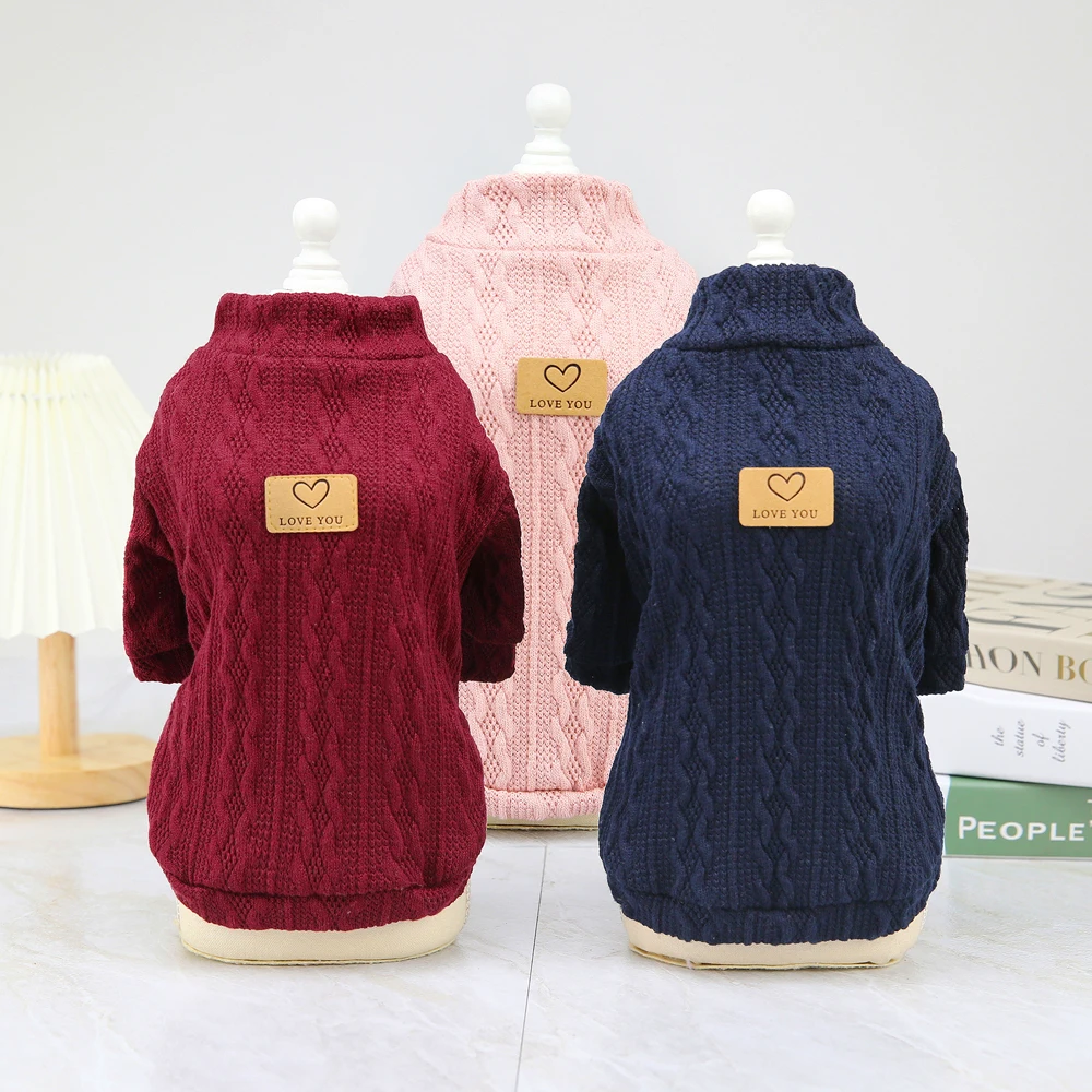 Knit Sweater T-shirt Autumn Winter Pet Clothing LOVE YOU Knit Sweater T-shirt Autumn Winter Pet Clothing LOVE YOU