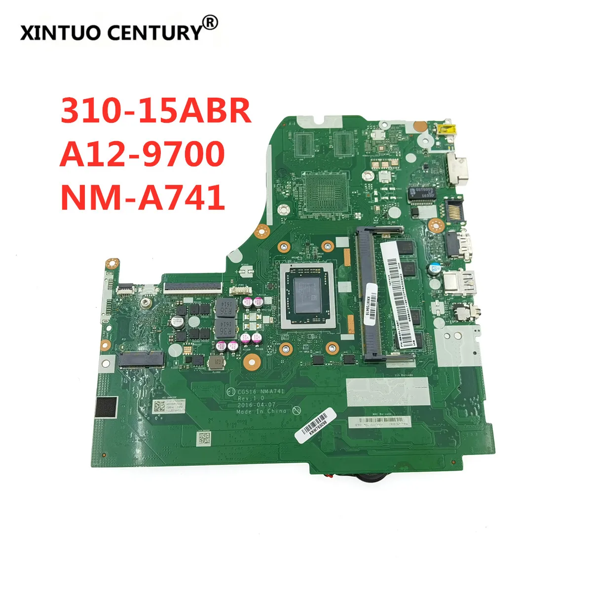 For Lenovo Ideapad 310-15ABR notebook motherboard CG516 NM-A741 is suitable 5B20L71644 CPU A12-9700 4G RAM 100% test work | Компьютеры и