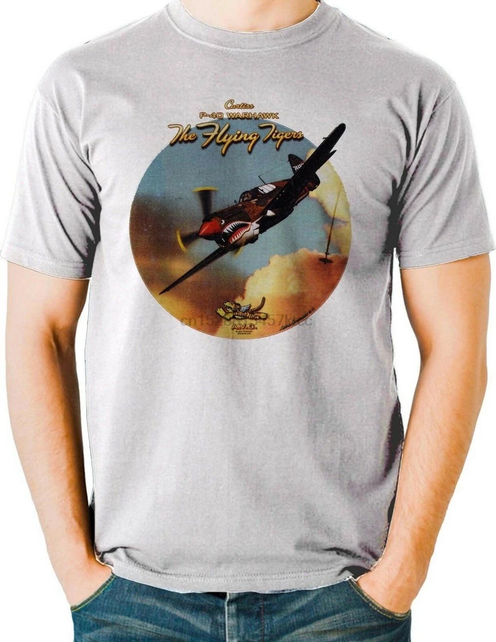 P-40 Warhawk футболка ченно Летающие тигры времен Второй мировой войны Мужская