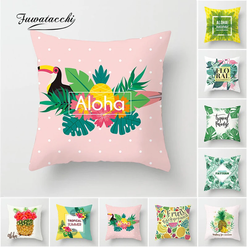 Fuwatacchi Tropical Rainforest Cushion Cover Flamingo Flower Pineapple Leaf Pillow Cover for Home Sofa Chair Decorative Pillow
Fuwatacchi Tropical Rainforest Cushion Cover Flamingo Flower Pineapple Leaf Pillow Cover for Home Sofa Chair Decorative Pillow
