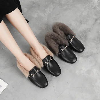 MALEMONKEY 942654 Woman Black Fashion Ladies Soft Leather shoes ladiesSlip On Loafers Slide Winter Fur Flat Shoes Women
MALEMONKEY 942654 Woman Black Fashion Ladies Soft Leather shoes ladiesSlip On Loafers Slide Winter Fur Flat Shoes Women