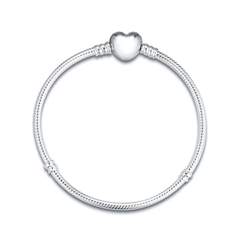 100% S925 Sterling Silver Heart Clasp Snake Chain Bracelet Fashion Jewelry Argent 925 Bracelets for Women Pulseras
100% S925 Sterling Silver Heart Clasp Snake Chain Bracelet Fashion Jewelry Argent 925 Bracelets for Women Pulseras