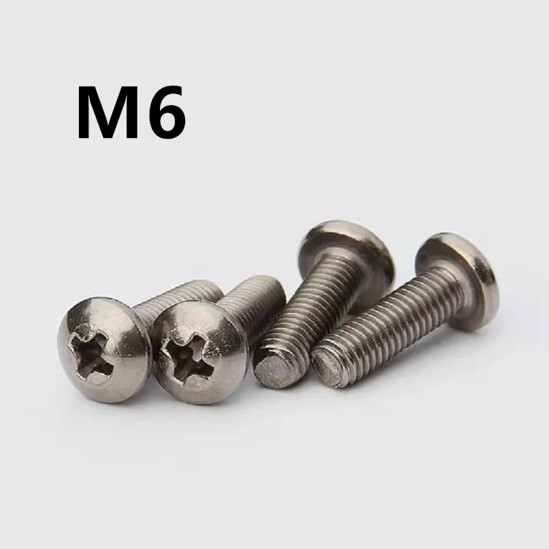 10 шт. M6x8/10/12/15/20/25/30/35/40/45/50 мм GB818 Phillips круглая голова чистый Титан саморезы с полукруглой потайной головкой механические болты
10 шт. M6x8/10/12/15/20/25/30/35/40/45/50 мм GB818 Phillips круглая голова чистый Титан саморезы с полукруглой потайной головкой механические болты