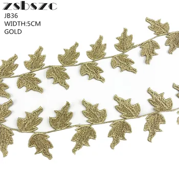 5CM Width 5Yards Gold Lace Trim Fabric Embroidered Leaf Crocheted DIY Craft Sewing Supplies
5CM Width 5Yards Gold Lace Trim Fabric Embroidered Leaf Crocheted DIY Craft Sewing Supplies