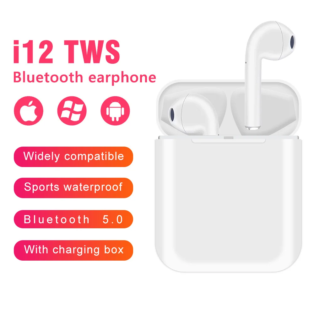 i12 Tws earphone Touch Key Wireless Bluetooth 5.0 Earphone Mini Earbuds With Mic Charging Box earphone For Smart Phone
i12 Tws earphone Touch Key Wireless Bluetooth 5.0 Earphone Mini Earbuds With Mic Charging Box earphone For Smart Phone