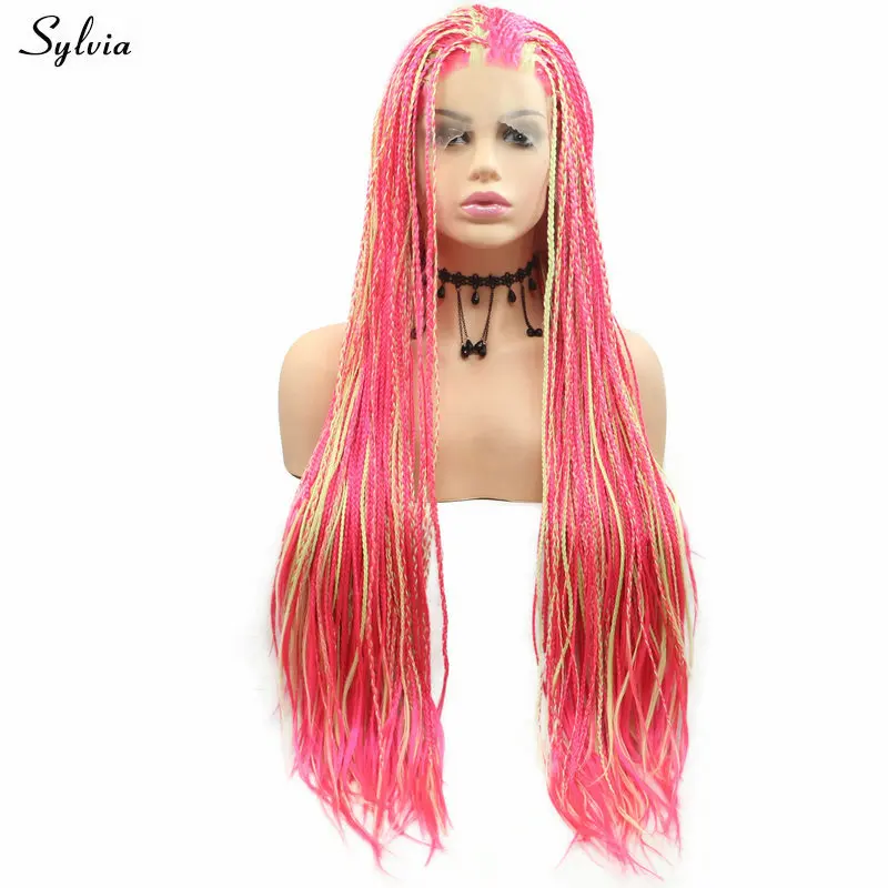 Sylvia Piano Color Light Brown/Rose Red to Blonde Braids Wig Heat Resistant Synthetic Braided Wigs for Women Party Mermaid Wig
Sylvia Piano Color Light Brown/Rose Red to Blonde Braids Wig Heat Resistant Synthetic Braided Wigs for Women Party Mermaid Wig