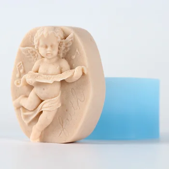 Nicole Soap Molds Oval with Angel Boy Shaped Silicone Moulds Handmade Soap Making Tool. 
Nicole Soap Molds Oval with Angel Boy Shaped Silicone Moulds Handmade Soap Making Tool.