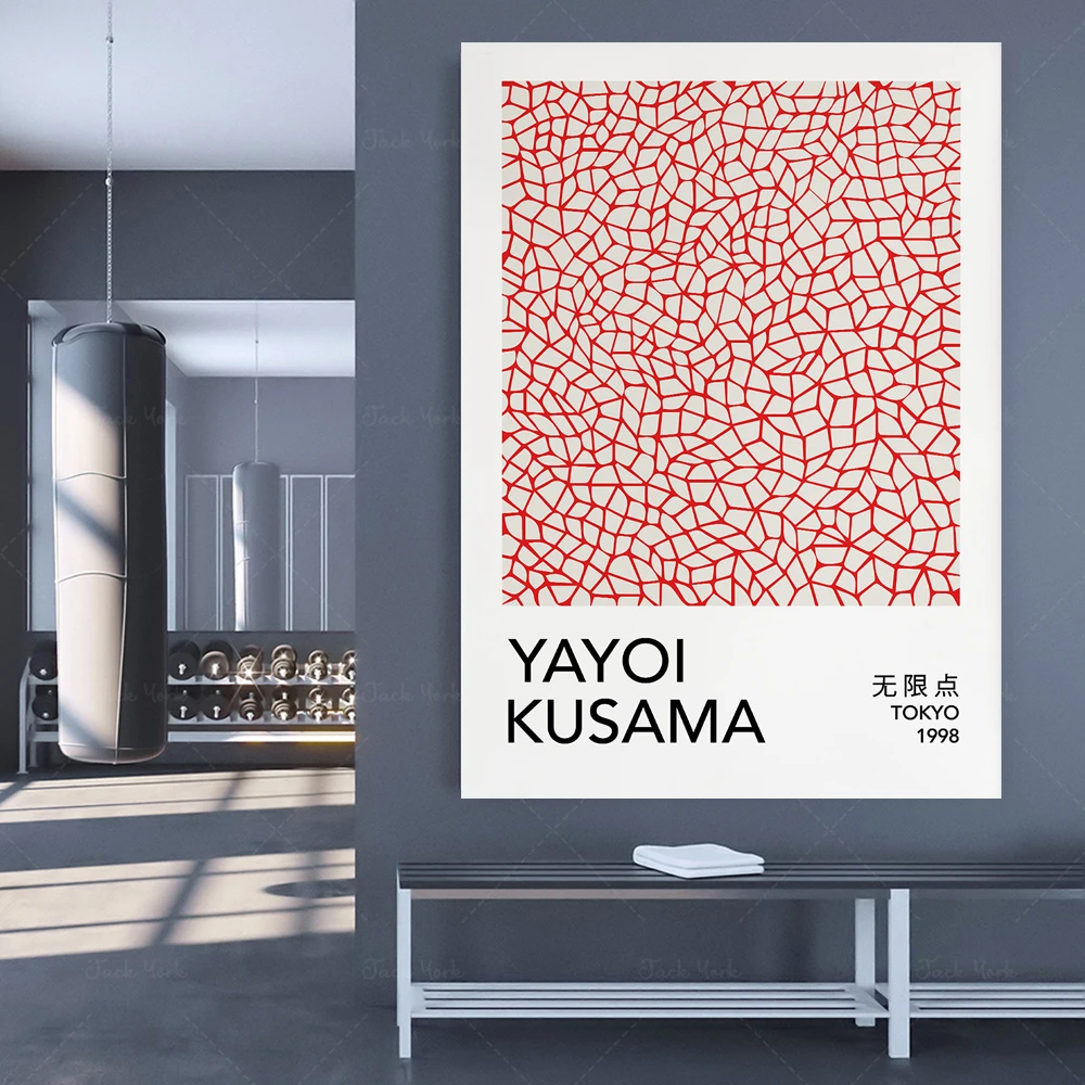 

Canvas Painting Yayoi Kusama Replica Exhibition TOKYO 1998 Poster Modern Wall Art Print For Home Decor