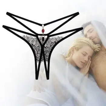 Women Sexy Sheer Eyelash Floral Lace Lingerie Briefs Hollow Open Crotch G-String Underwear Rhinestone Pendant Drop Thong
Women Sexy Sheer Eyelash Floral Lace Lingerie Briefs Hollow Open Crotch G-String Underwear Rhinestone Pendant Drop Thong