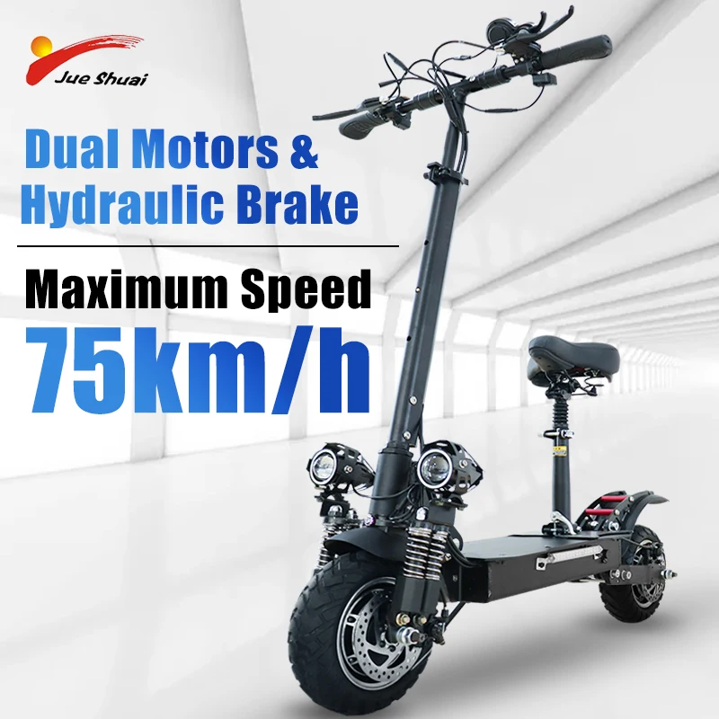 JS Electric Scooter 2600 Dual Motor E Skateboard for Adults 75KM/H 100KM Battery 11inch Two-Wheel Foldable Withseat Kick Scooter
JS Electric Scooter 2600 Dual Motor E Skateboard for Adults 75KM/H 100KM Battery 11inch Two-Wheel Foldable Withseat Kick Scooter
