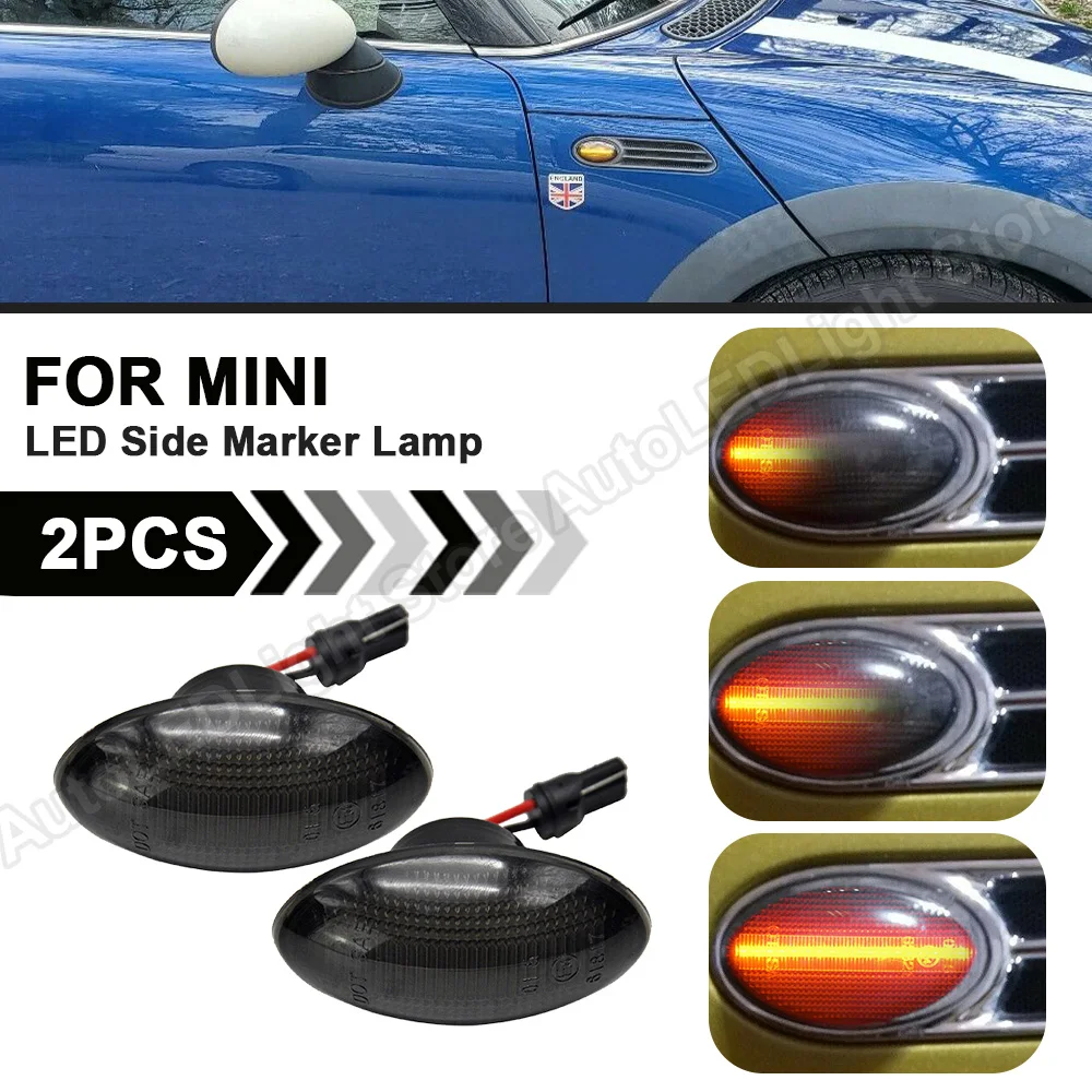 2PCS LED Dynamic Side Marker Turn Signal Light Sequential Blinker Light For MINI Cooper R50 2002-2006 R52 2004-2008 R53 02-2006
2PCS LED Dynamic Side Marker Turn Signal Light Sequential Blinker Light For MINI Cooper R50 2002-2006 R52 2004-2008 R53 02-2006