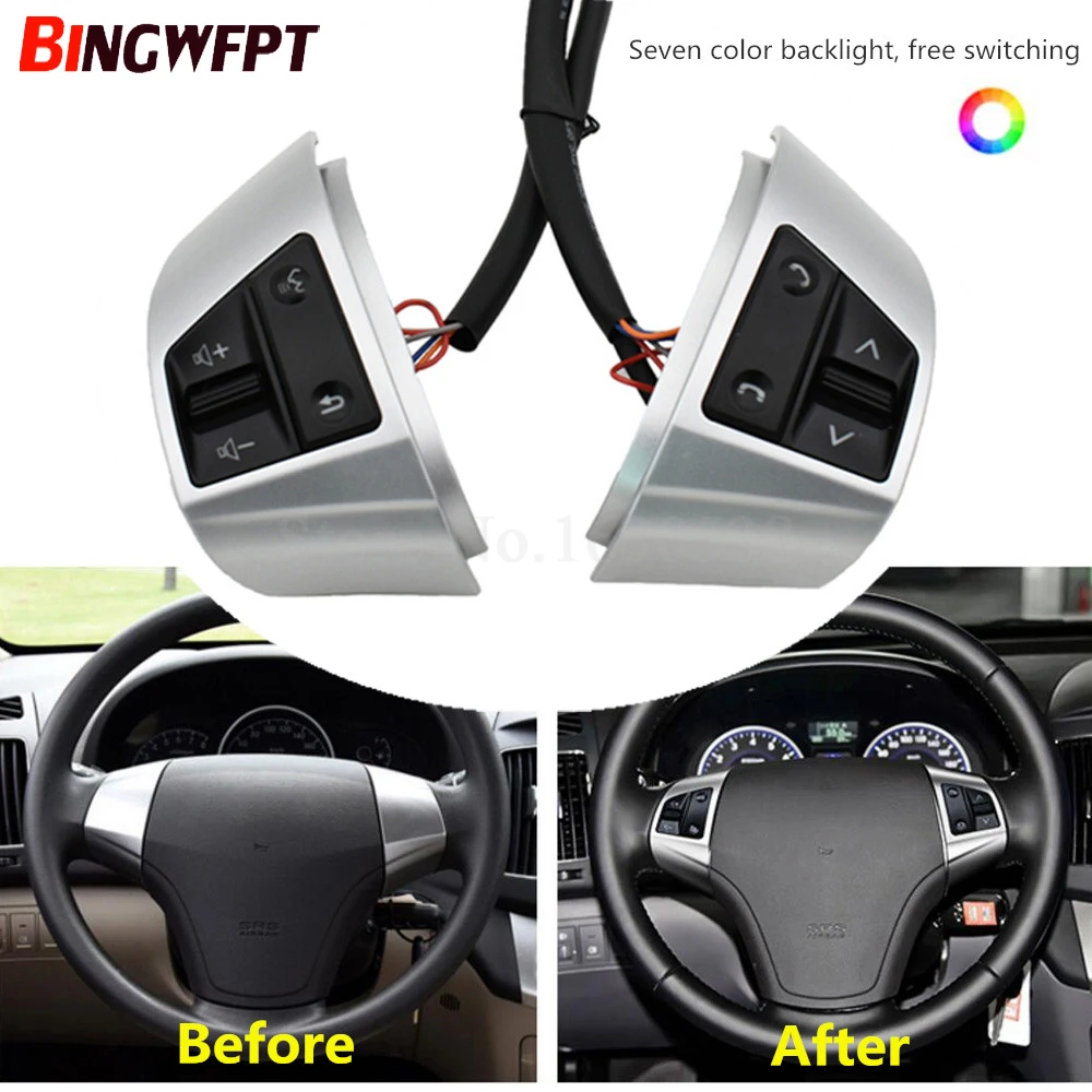 NEW Multifunction Steering Wheel Remote Control Button for Hyundai 2007-2010 Elantra 7 colors backlight, free switching
NEW Multifunction Steering Wheel Remote Control Button for Hyundai 2007-2010 Elantra 7 colors backlight, free switching
