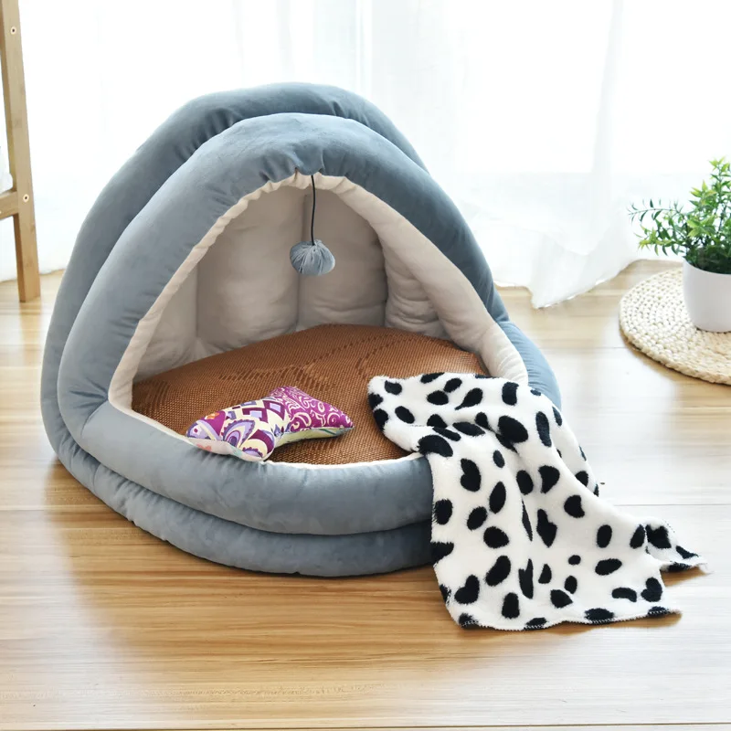 

2020 New Warm Plush Indoor Cat House Kennel Dog Bed Mat Cushion for Dogs Cat Thick Cushion Sofa Beds Pads Pet Product Pet Houses