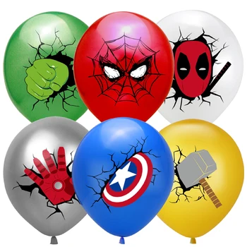 12pcs Avengers latex balloons Spiderman Captain America Hulk Iron Man ballons super hero party Birthday Decoration kids toy
12pcs Avengers latex balloons Spiderman Captain America Hulk Iron Man ballons super hero party Birthday Decoration kids toy