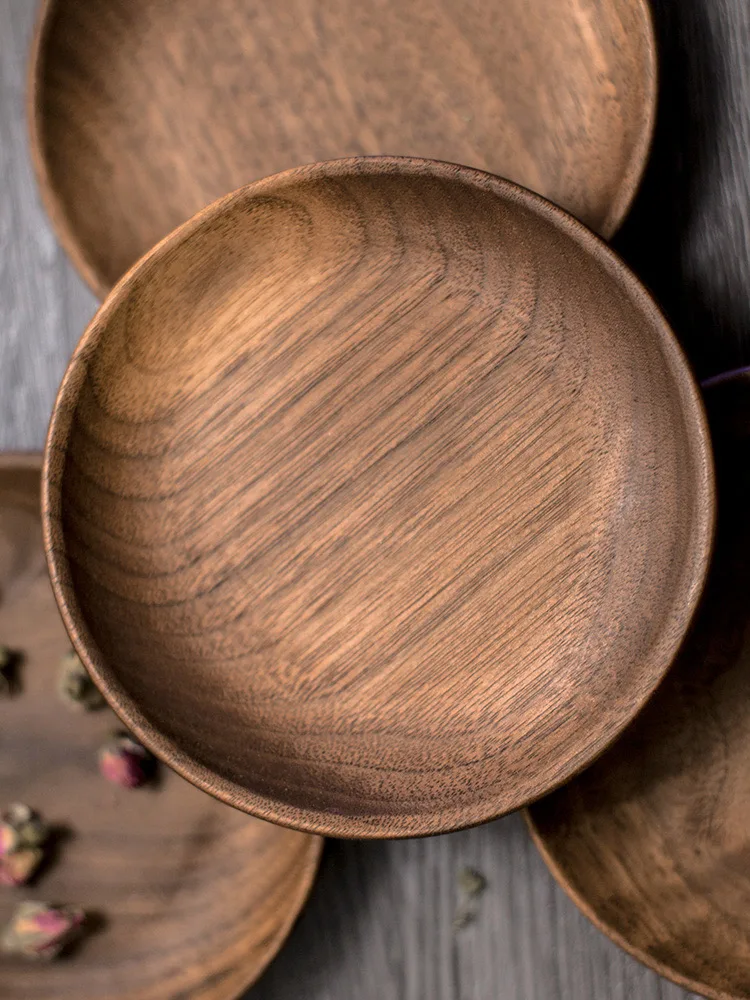 Black walnut plate Japanese solid wood round dried fruit plate wooden plate wooden disc wooden dessert plate tableware plate
Black walnut plate Japanese solid wood round dried fruit plate wooden plate wooden disc wooden dessert plate tableware plate