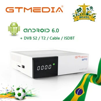 GTMEDIA GTC decoder Amlogic S905D TV BOX 2GB 16GB Satellite Receiver set TV box android 6.0 2GB Cable 4K
GTMEDIA GTC decoder Amlogic S905D TV BOX 2GB 16GB Satellite Receiver set TV box android 6.0 2GB Cable 4K