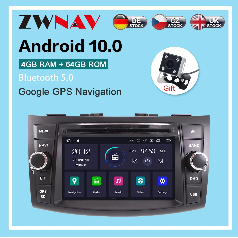 Android10.0 4G+64GB Car radio player GPS Navigation for SUZUKI SWIFT 2011-2016 Multimedia Player Radio stereo head unit dsp isp
Android10.0 4G+64GB Car radio player GPS Navigation for SUZUKI SWIFT 2011-2016 Multimedia Player Radio stereo head unit dsp isp