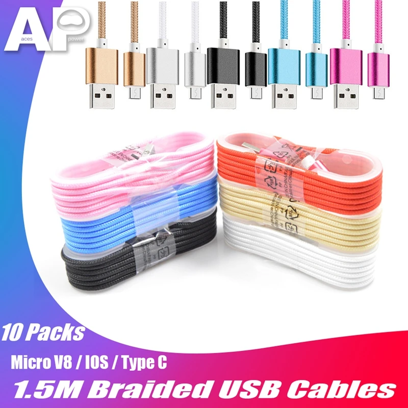Acespower 1.5M Data Cables Type C 5ft Braided USB Charger Cable Micro V8 Charging Line Metal Plug for IPhone 11 XS Max X XR 7 8
Acespower 1.5M Data Cables Type C 5ft Braided USB Charger Cable Micro V8 Charging Line Metal Plug for IPhone 11 XS Max X XR 7 8