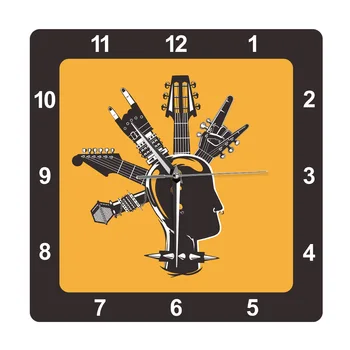 Cool Punk Head Print Square Wall Clock Guitar Rock and Roll Music Retro Style Heavy Metal Musical Instrument Wall Hanging Watch
Cool Punk Head Print Square Wall Clock Guitar Rock and Roll Music Retro Style Heavy Metal Musical Instrument Wall Hanging Watch