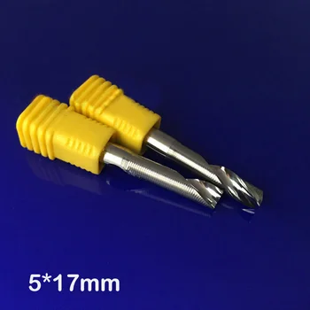 Hand Tool End Mills Aluminum Mill Single Flute CNC Router Cutting Bit 5mm*17Mm