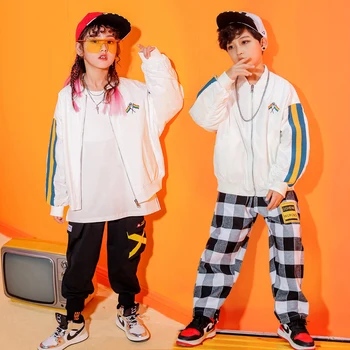 Children'S Hip-Hop Suit Boys Jazz Dance Costumes Girls Autumn White Jacket Kids Street Dance Performance Stage Outfit VO206
Children'S Hip-Hop Suit Boys Jazz Dance Costumes Girls Autumn White Jacket Kids Street Dance Performance Stage Outfit VO206