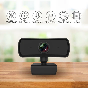 2K Resolution Auto Focus 360° Rotation 1080P HD Computer Camera Video Conference Camera Webcam
2K Resolution Auto Focus 360° Rotation 1080P HD Computer Camera Video Conference Camera Webcam