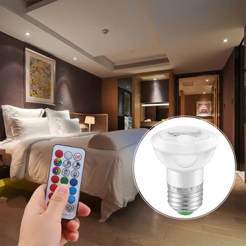 Static Color Spotlight Bulb E27 AC 85-265V RGB LED Lamp Spotlight + IR Remote Control LED Bulbs For Home Decoration
Static Color Spotlight Bulb E27 AC 85-265V RGB LED Lamp Spotlight + IR Remote Control LED Bulbs For Home Decoration