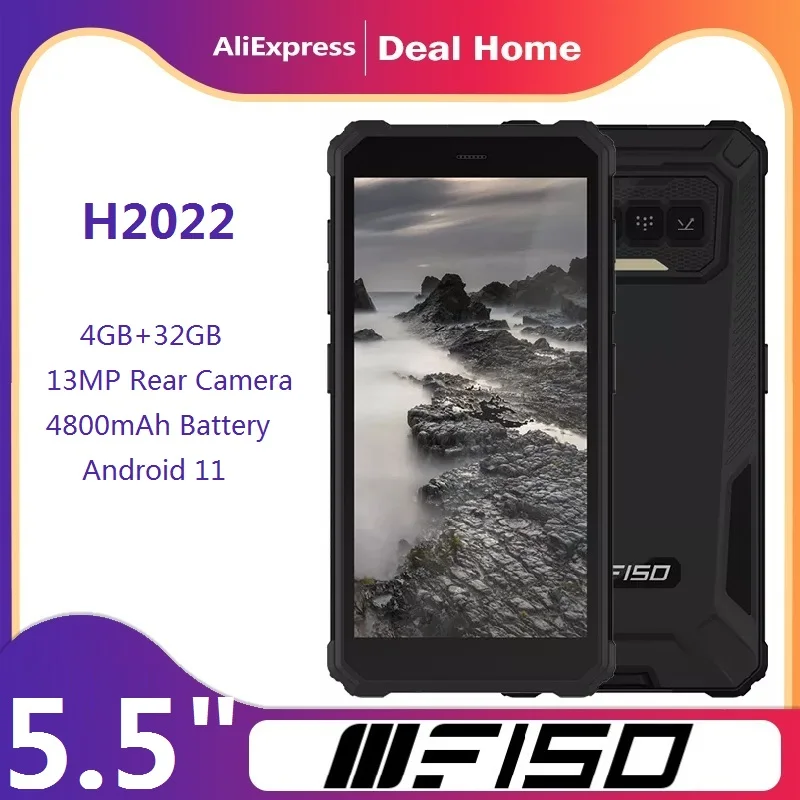 Прочный смартфон IIIF150 H2022 4G LTE 4 Гб + 32 ГБ 5 дюйма HD 4800 мА · ч Android 11 четырёхъядерный