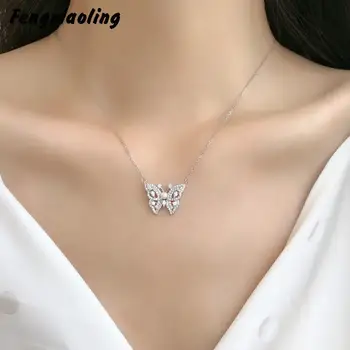 Fengxiaoling New Fashion 100% Genuine 925 Sterling Silver Round Pearl Multiple Zircons Butterfly Pendant Necklaces Fine Jewelry
Fengxiaoling New Fashion 100% Genuine 925 Sterling Silver Round Pearl Multiple Zircons Butterfly Pendant Necklaces Fine Jewelry