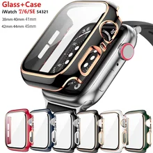 360 Full Screen Protector Bumper Frame Matte Hard Case For Apple Watch 42/44/41/45mm Cover Tempered Glass Film IWatch 7/6/SE/5/4
360 Full Screen Protector Bumper Frame Matte Hard Case For Apple Watch 42/44/41/45mm Cover Tempered Glass Film IWatch 7/6/SE/5/4