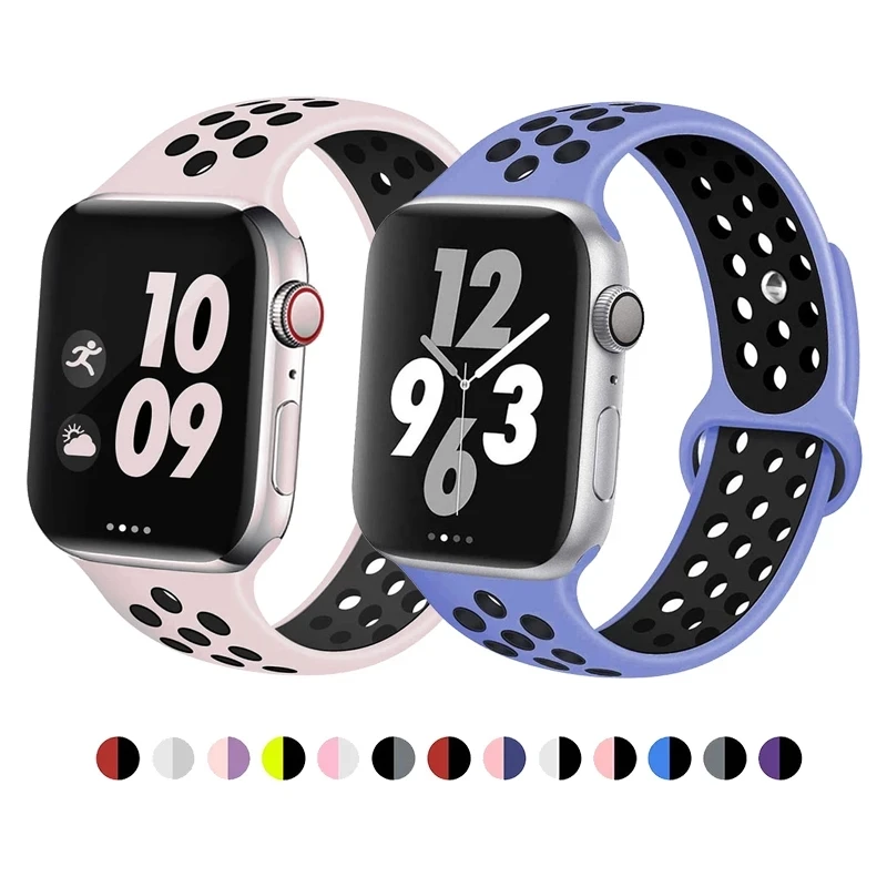 Suitable for Apple watch strap 5/4/3 silicone breathable watch strap iWatch series 38mm 42mm sports 6/SE 40mm 44mm
Suitable for Apple watch strap 5/4/3 silicone breathable watch strap iWatch series 38mm 42mm sports 6/SE 40mm 44mm