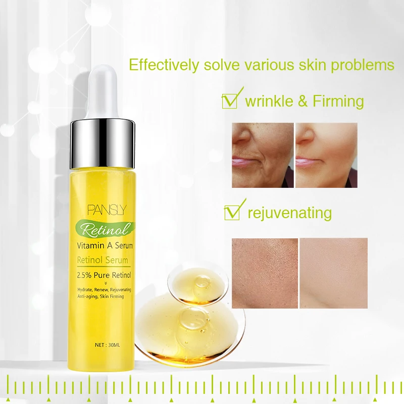 2.5% Pure Retinol Serum Anti-Aging Vitamin A Moisturizing Essence Firming Lifting Sagging Skin Anti-Wrinkle Fine Lines Face Care
2.5% Pure Retinol Serum Anti-Aging Vitamin A Moisturizing Essence Firming Lifting Sagging Skin Anti-Wrinkle Fine Lines Face Care