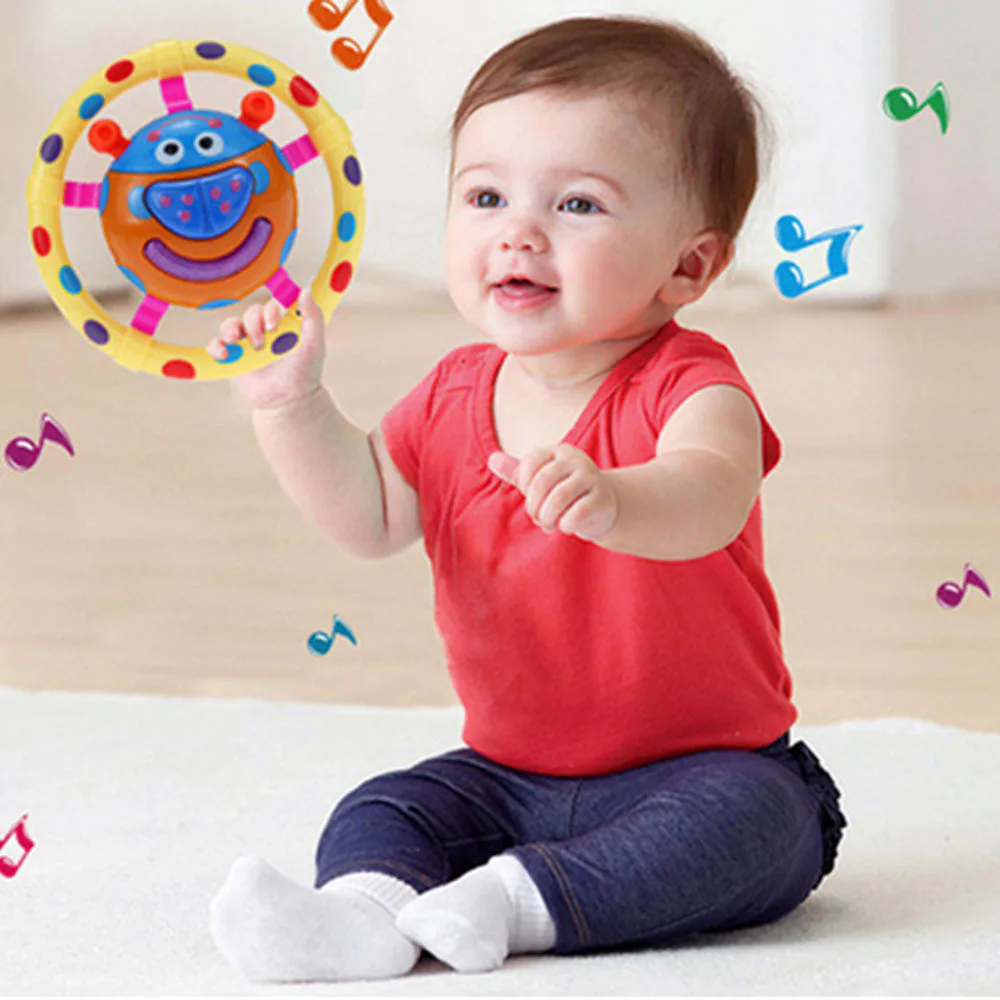 Baby button sound Ladybug Music Rattle Newborn Infant Bell Ball Toddler Grasping Hand Bells Develop Intelligence Bell Rattle Toy
Baby button sound Ladybug Music Rattle Newborn Infant Bell Ball Toddler Grasping Hand Bells Develop Intelligence Bell Rattle Toy