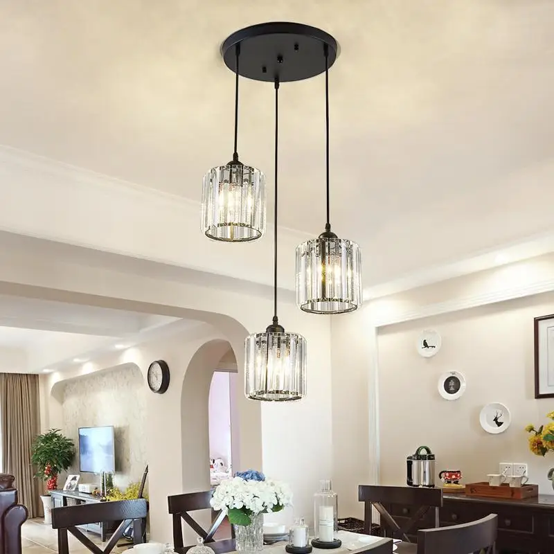 Modern Crystal Pendant Lamp LED Ceiling Hanglamp for the Kitchen Dining Table Room Black Gold pendant light Bedroom Lighting
Modern Crystal Pendant Lamp LED Ceiling Hanglamp for the Kitchen Dining Table Room Black Gold pendant light Bedroom Lighting