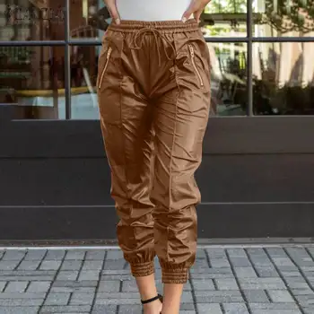 Fashion PU Leather Pants Women's Spring Trousers ZANZEA 2020 Casual Drawstring Solid Long Pantalon Palazzo Plus Size Turnip 5XL
Fashion PU Leather Pants Women's Spring Trousers ZANZEA 2020 Casual Drawstring Solid Long Pantalon Palazzo Plus Size Turnip 5XL