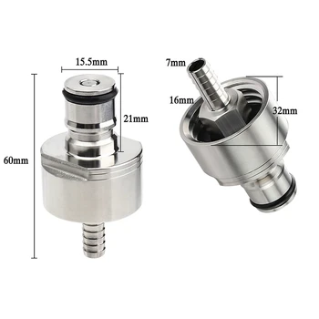 2Pcs/Lot 304 Stainless Steel Carbonation Cap 5/16 Inch Barb, Ball Lock Type, Fit Soft Drink PET Bottles, Homebrew Kegging
2Pcs/Lot 304 Stainless Steel Carbonation Cap 5/16 Inch Barb, Ball Lock Type, Fit Soft Drink PET Bottles, Homebrew Kegging