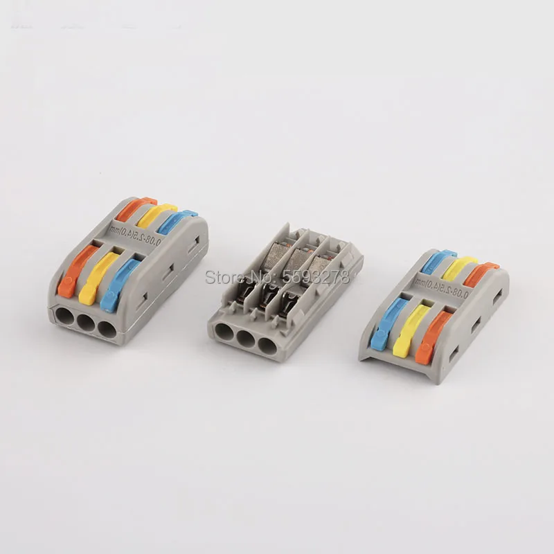 50PCS/LOT Free Shipping Universal Compact Wire Connector PCT-212 SPL-2 3 Push-in Terminal Block With Lever 28-22 AWG Assortment
50PCS/LOT Free Shipping Universal Compact Wire Connector PCT-212 SPL-2 3 Push-in Terminal Block With Lever 28-22 AWG Assortment