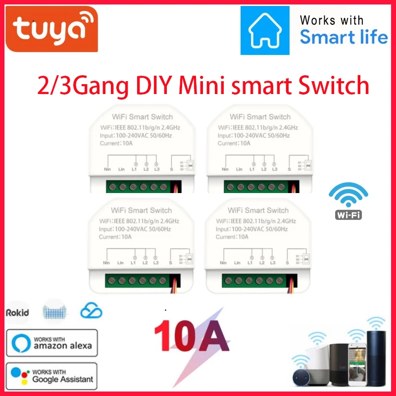 Tuya Smart Wifi Switch Module,smart Home Remote Voice Control Easy To Install Smart Life App Homekit,Via Alexa Google Home
Tuya Smart Wifi Switch Module,smart Home Remote Voice Control Easy To Install Smart Life App Homekit,Via Alexa Google Home