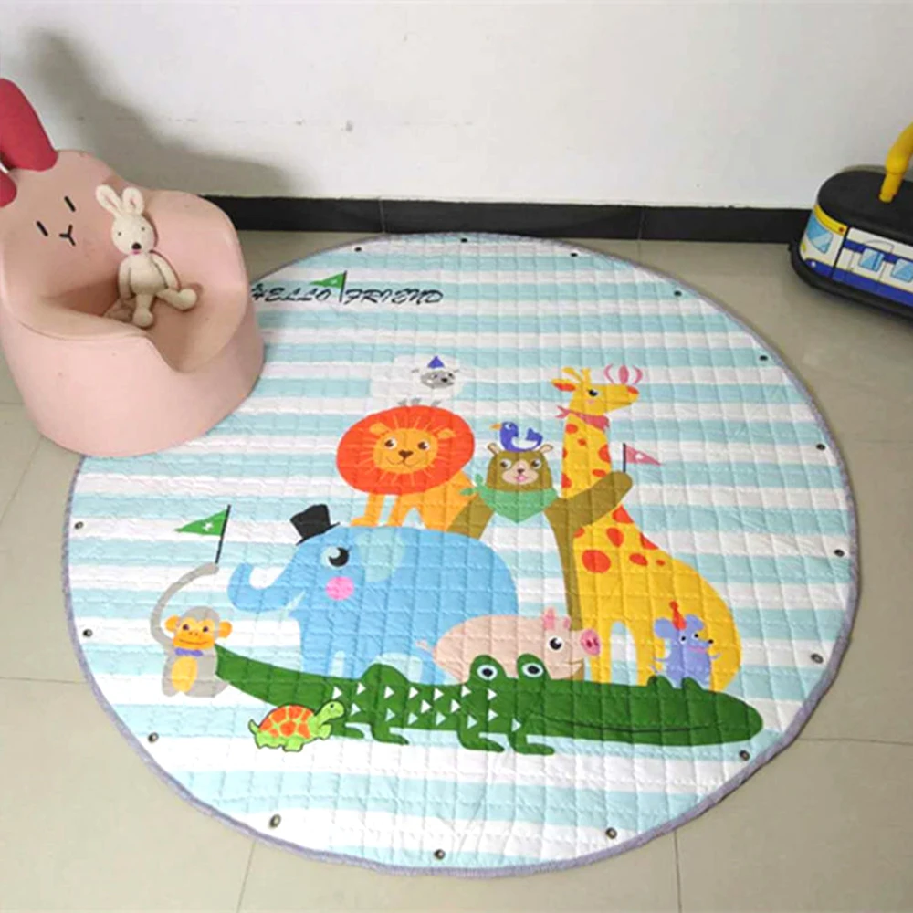 Children's Play Mat Baby Puzzle Carpet Animal Printed Round Kids Rug Cotton Soft Developing Mat Infant Entertainment Storage Bag
Children's Play Mat Baby Puzzle Carpet Animal Printed Round Kids Rug Cotton Soft Developing Mat Infant Entertainment Storage Bag