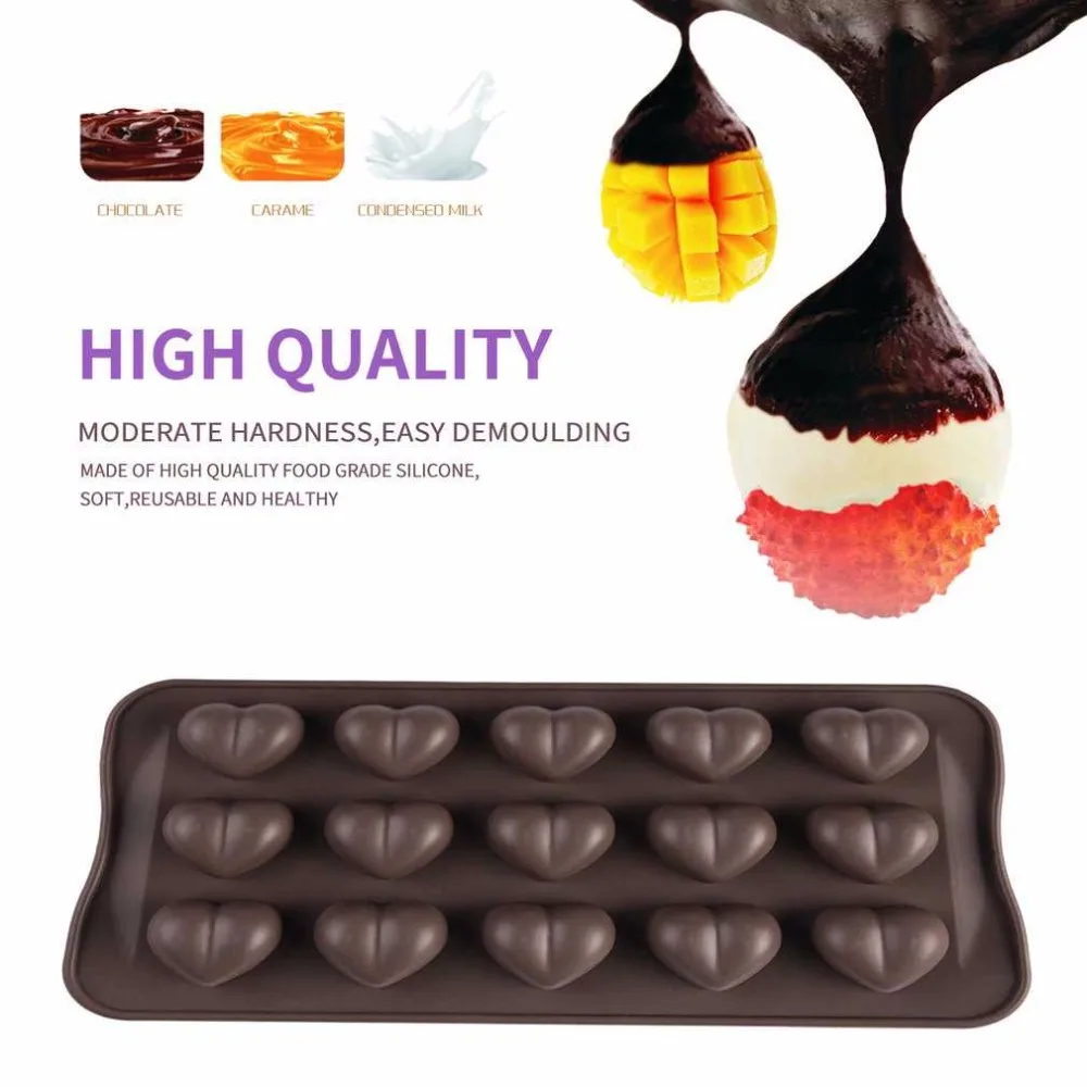 15 Slots Heart Shaped DIY Silicone Cake Mold Decorating for Making Homemade Bake Chocolate Candy Jelly Flexible Non-toxic
15 Slots Heart Shaped DIY Silicone Cake Mold Decorating for Making Homemade Bake Chocolate Candy Jelly Flexible Non-toxic