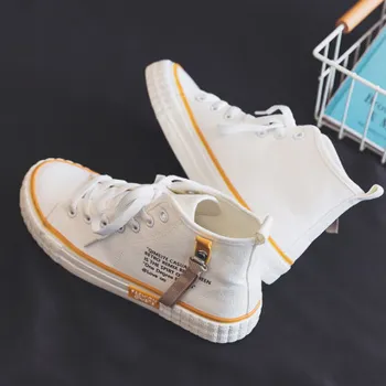 New style breathable high top canvas shoes summer women's white versatile students' board shoes popular ins white shoes
New style breathable high top canvas shoes summer women's white versatile students' board shoes popular ins white shoes